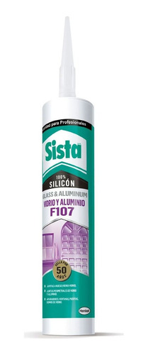 Silicona Transparente Sista Vidrios - Aluminio 300 Ml