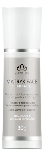 Creme Facial Firmador E Antirrugas Matryx Face 30g Momento de aplicação Dia/Noite Tipo de pele Todo tipo de pele