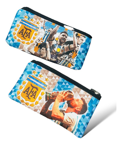 Cartuchera Neoprene Con Cierre - Futbol, Messi, River, Boca