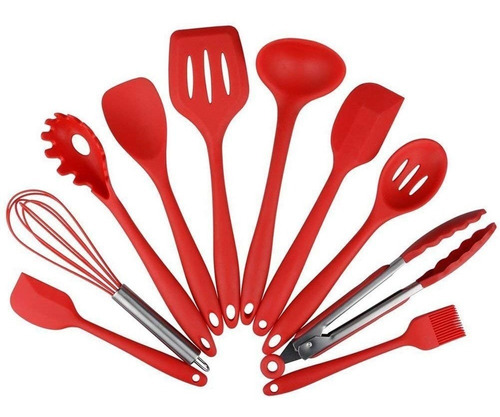 Juego De 10 Piezas Utensilios De Cocina De Silicona 