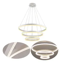 Comprar Lustre Led Moderno Pendente Anéis Led 89w 3 Arcos Dourado 80