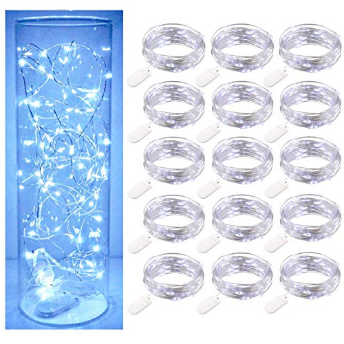 Series De Luces Mini Luz Blanca Con Baterias 2.19 Mts 15 Pzs