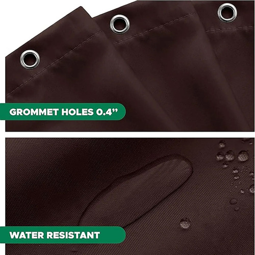 Cortina De Ducha Lavable Tela Impermeable 1 Pieza 180*180cm Chocolate