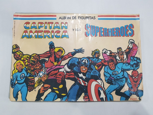 Imagen 1 de 10 de Álbum De Figuritas Capitán América Superhéroes '80 Mag 58821