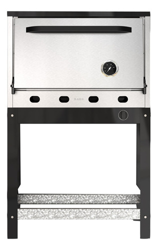 Horno Pizzero 6 Moldes Saho Kuma 108038 Gas Natural C/patas Color Acero Inox