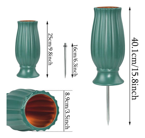 Decoraciones De La Tumba Del Florero Del Cementerio De Verde