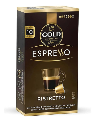 Pack 120 Capsulas Cafe En Grano Espresso Gold Ristretto