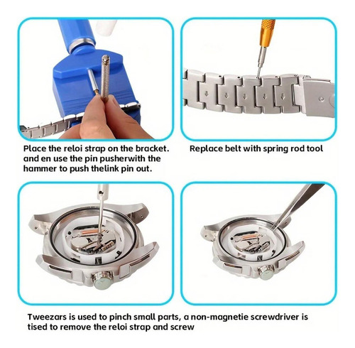 Kit Herramienta Reparacion Reloj Relojero Joyero 147 Piezas