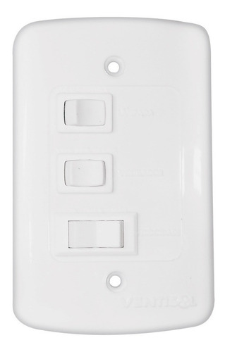 Ventilador de teto Ventisol Wind branco com 3 pás de plástico, 960 mm de diâmetro 127 V
