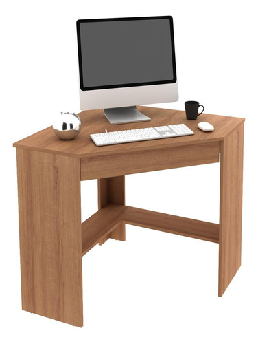 Escrivaninha/mesa Escritório De Canto Multimóveis Vcr25064 Cor Amêndoa