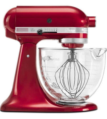 Kitchenaid Artisan Roja Con Bowl De Vidrio