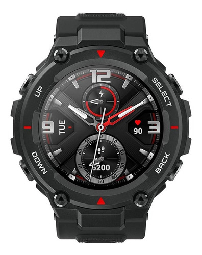 Imagen 1 de 3 de Smartwatch Amazfit Sport T-Rex 1.3" caja 47.7mm de  polímero  rock black, malla  rock black de  silicona A1919