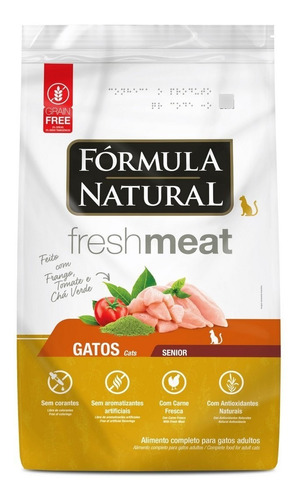 Ração P/ Gato Sênior Frango 1kg Fórmula Natural Fresh Meat