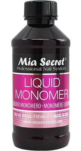 Monomero Liquido Mia Secret 4 Oz (118ml) Libre Mma