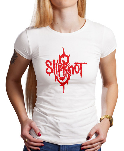 Polo Dama Slipknot Logo (d0499 Boleto.store)