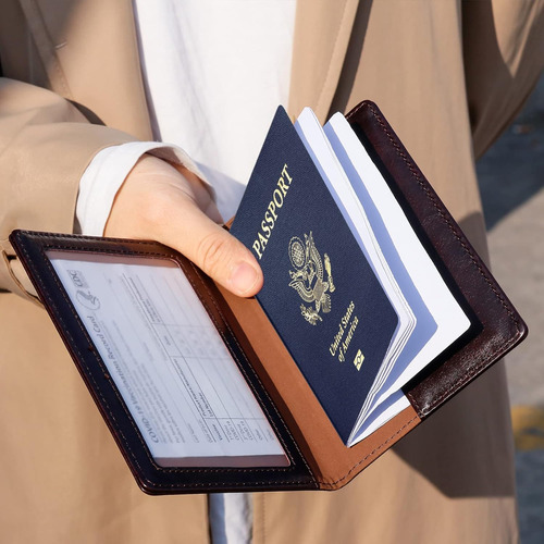 Bolsa De Viaje Tigari Con Soporte Para Pasaporte, Pasaporte