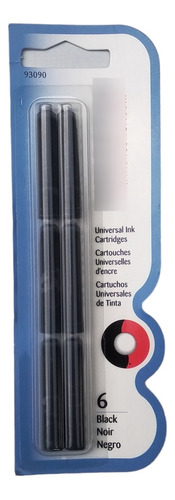 Repuestos Cartuchos Sheaffer Universal P/ Pluma Tinta Negra