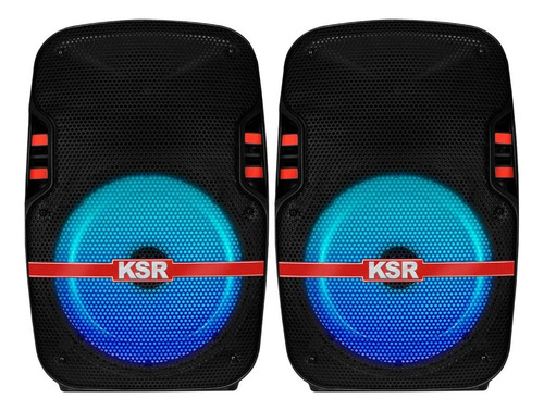 Kit 2 Bocinas 8 Pulgada Recargable Usb Microfono Control