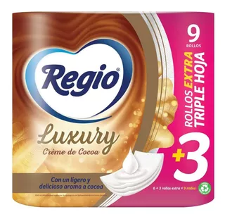 Papel Higiénico Regio Luxury Créme De Cocoa 9 Rollos