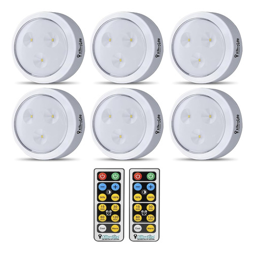 Fa9099 Led Puck Lights With 2 Remotes (6 Pack) - Lights For 