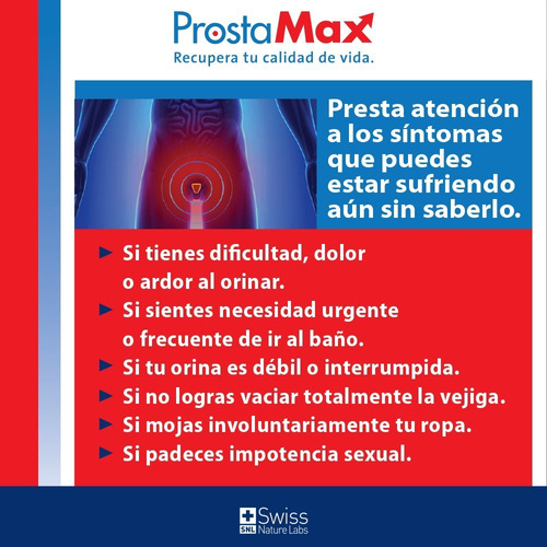 Imagen 9 de 9 de Prostamax 90 Tomas Fórmula Natural Cuidado Prostata Hpb