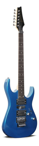 Guitarra Eléctrica Deviser L-g5 Azul, Floyd Rose, C/funda Color Metallic blue Material del diapasón Palo de rosa Orientación de la mano Diestro