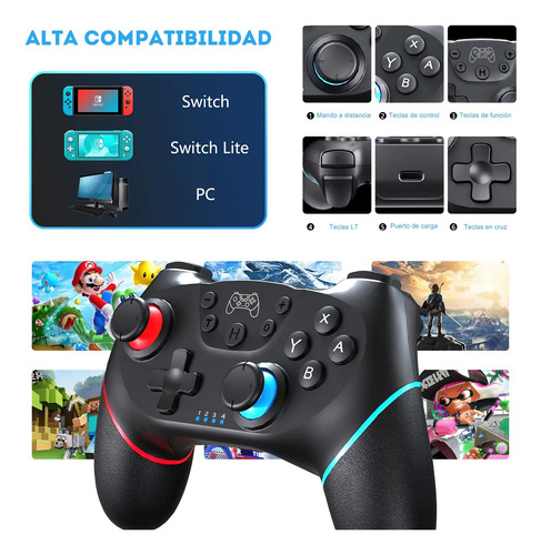 Control Inalámbrico Gamepad Para Nintendo Switch Joystick