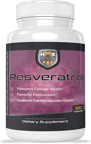 Resveratrol 1400 Mg, Hms,  120 Cápsulas