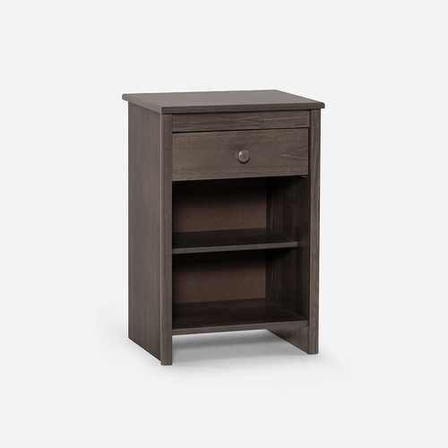 Cama Europea Pratta 1,5 Plazas P. Madera+muebles Ferrara Gra