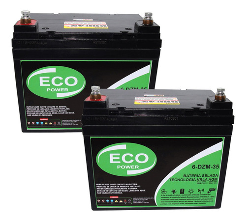 Bateria Selada 12v 35ah Ecopower Agm Tecnologia - Promoção