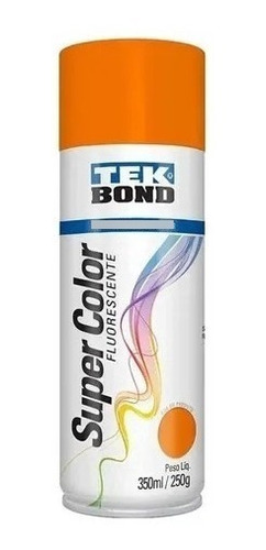 Tinta Spray Fluorescente 350ml Laranja Tek Bond