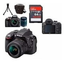Câmera Nikon D3400 Kit 18-55mm+64gb C/10+bolsa+tripé Em Sp