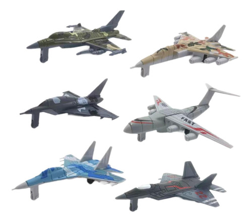 6 Piezas De Aviones De De Aleación, Simulación De