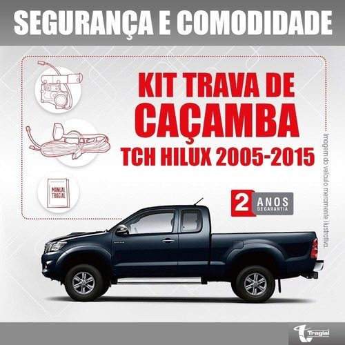 Imagem 2 de 4 de Kit Trava Caçamba Tragial Tch Toyota Hilux De 2005 A 2015