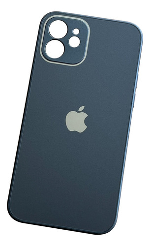 Capa De Vidro Glass Fosca Borda De Silicone Para iPhone 12