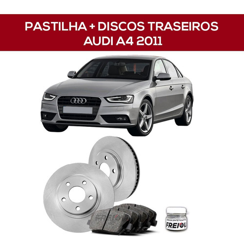 Discos Slotado E Pastilha Cerâmica Traseira A3 2000 - 2013