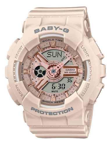 Reloj Para Mujer Casio Baby-G BA-110XCP-4ADR Analógico-digital Color Rosa Con Correa De Resina