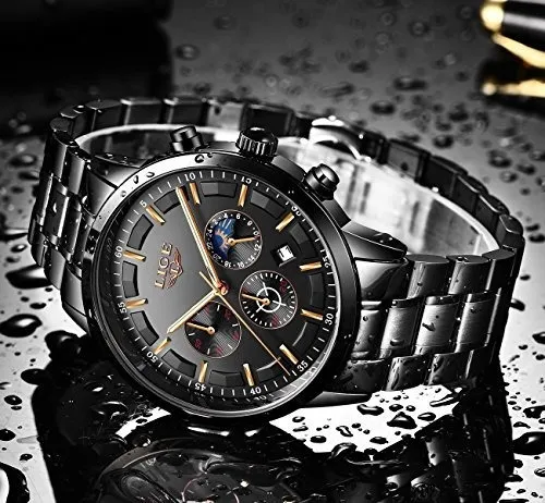 Reloj acero negro hombre hotsell