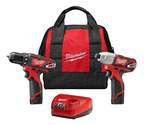 Combo Taladro Atornillador E Impacto Milwaukee M12 2494-22