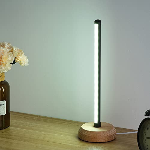 Lámpara De Mesa Led De Madera Moderna Lámpara De Noche Con 3