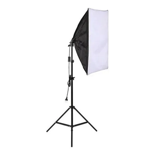 comprar Kit Soft Box Luz Contínua Estúdio 50x70cm E27 + Tripé 2m