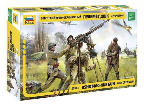 Soviet Dshk Machinegun With Crew Wwii By Zvezda # 3609 1/35