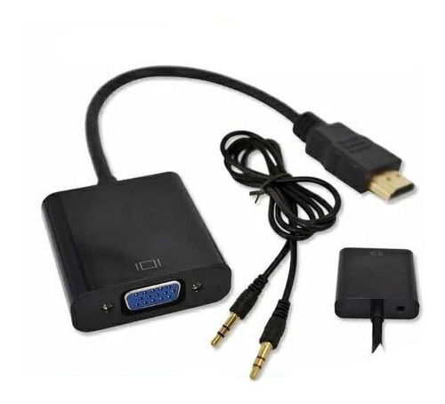 Convertidor De Video Hdmi A Vga + Cable Audio