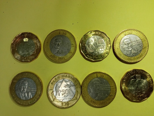 Lote 6 Monedas 20 Pesos Conmemorativas