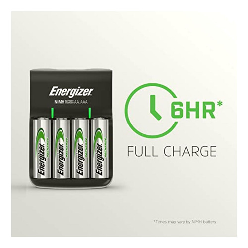 Energizer Recharge Basic Charger With 2 Aa Nimh Rechargeable