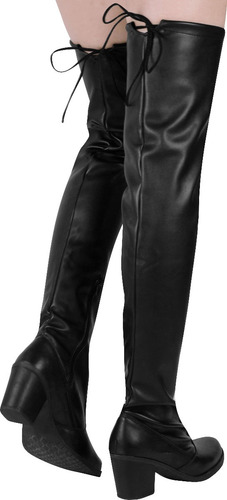 Bota Feminina Salto Over Knee Elastano Alta Estica Até Coxa | Mercado Livre