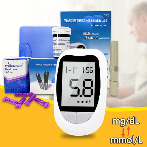 Glucómetro Genérico Medidor Lcd Con Lancetas Y Test