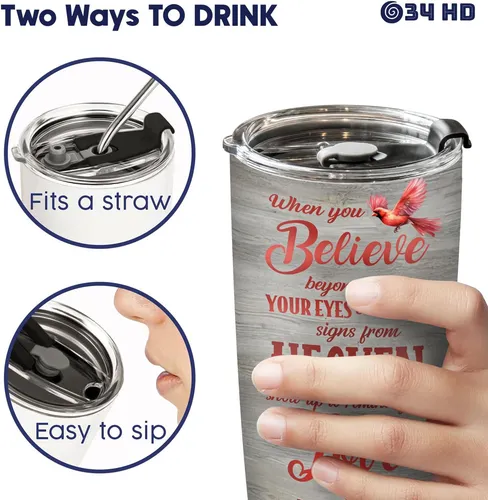 34hd Regalos Cardinales Para Navidad, Vaso Cardinal 20 Oz De