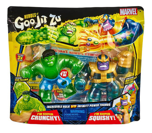 Boneco Goo Jit Zu Goo Marvel Hulk Vs Thanos Sunny