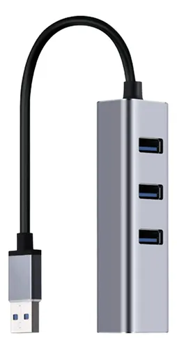 Adaptador Hub Usb A Red Rj45 Ethernet 1000mbps + 3 Usb 3.0
